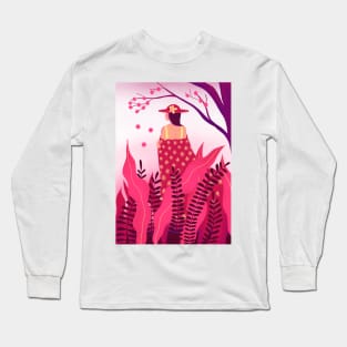Love yourself and love nature pink version Long Sleeve T-Shirt